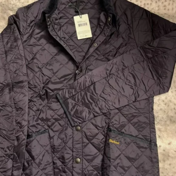 Barbour Men's Liddesdale Quilted Jacket MSRP $ 270 in Navy British Heritage - Picture 8 of 16
